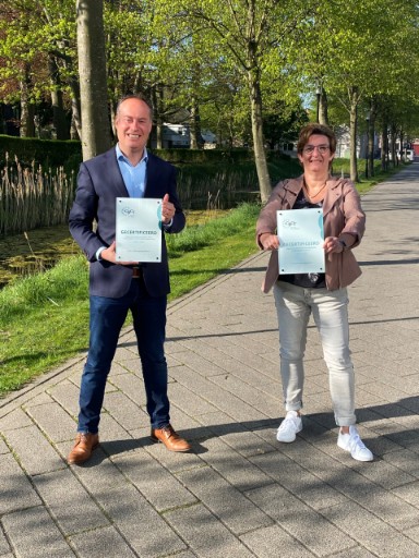 Robin Bierens, directeur, en Monique van Kol, Projectleider Taalhuis Oosterschelde